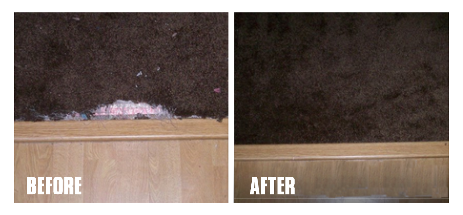 Burned carpet damage repaired