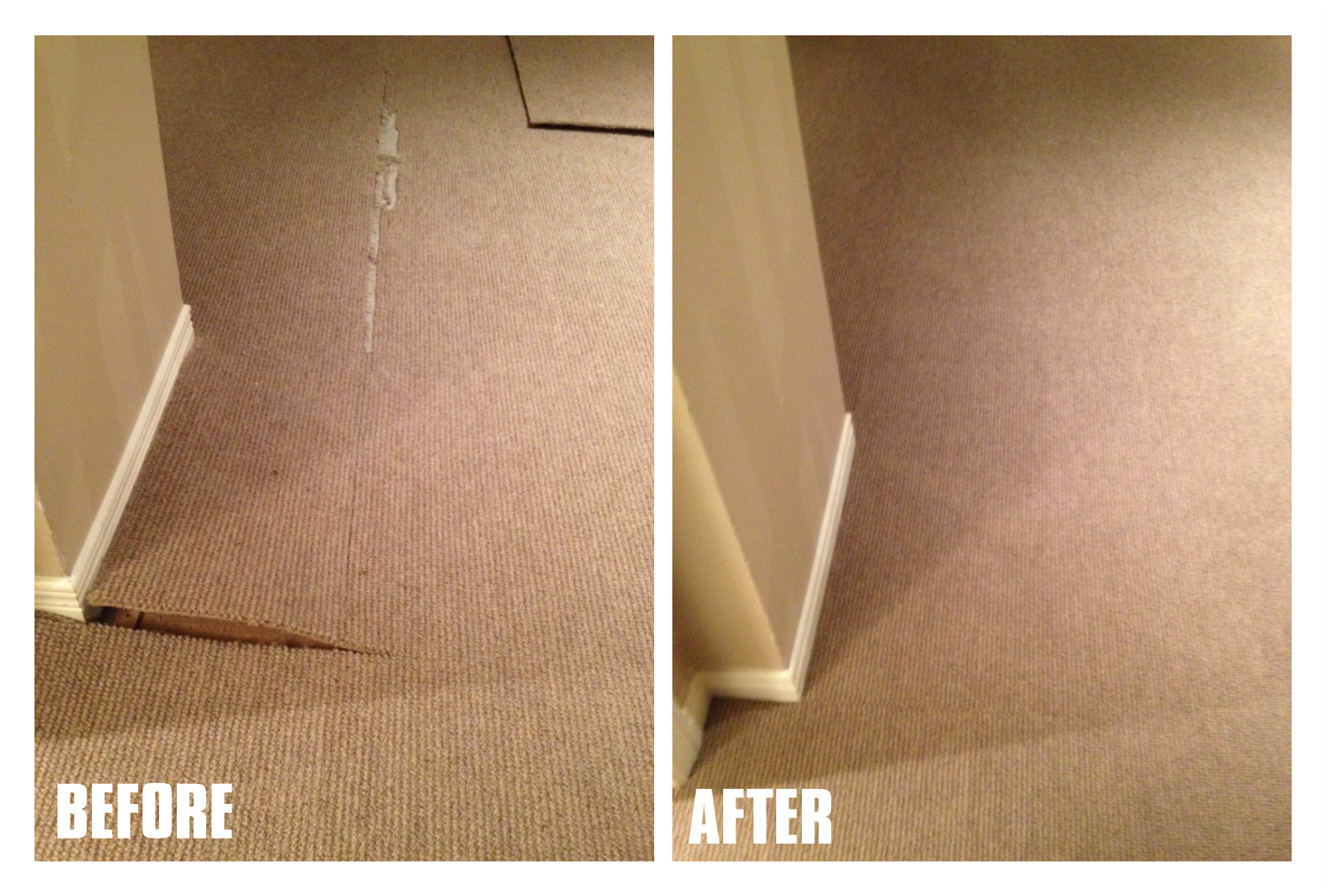 carpet seam damage repair